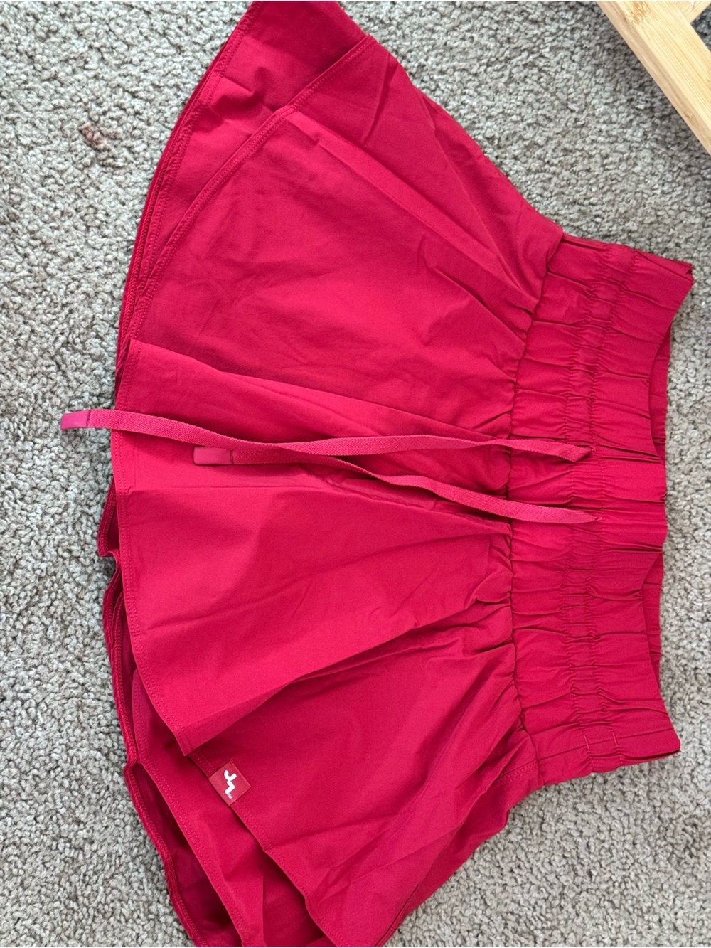 JoyLab Bright Pink Drawstring Flared Skort